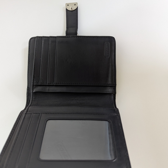 Lexington Vintage Coach Black Leather Wallet - Picture 8 of 11